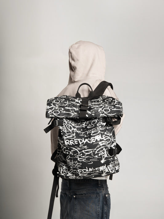 Black Urban Graffiti Backpack
