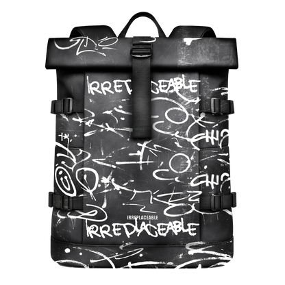 Black Urban Graffiti Backpack